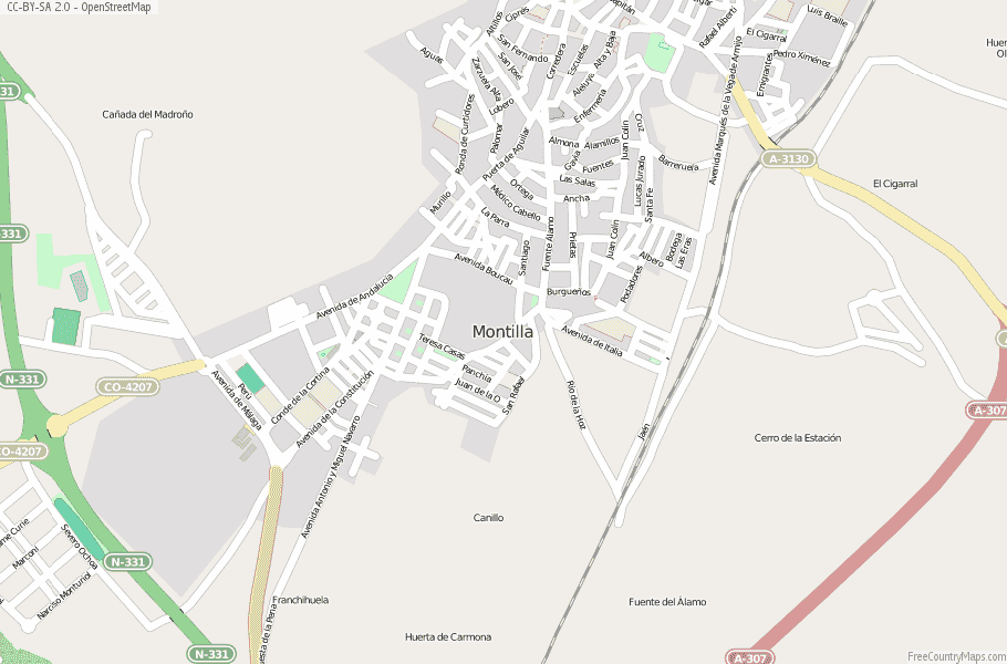 Montilla Spain Map