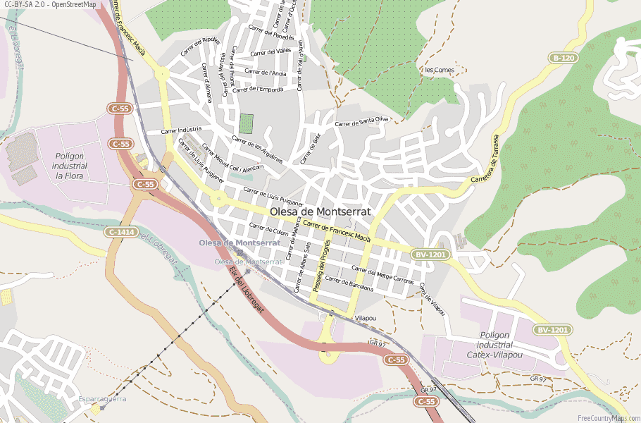 Olesa de Montserrat Spain Map
