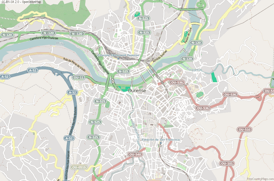 Ourense Spain Map