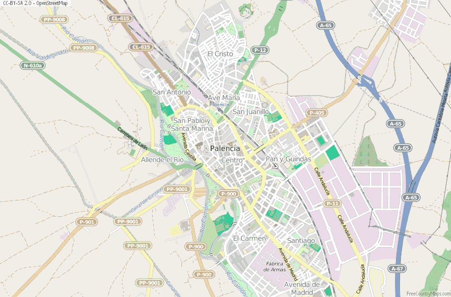 Palencia Spain Map