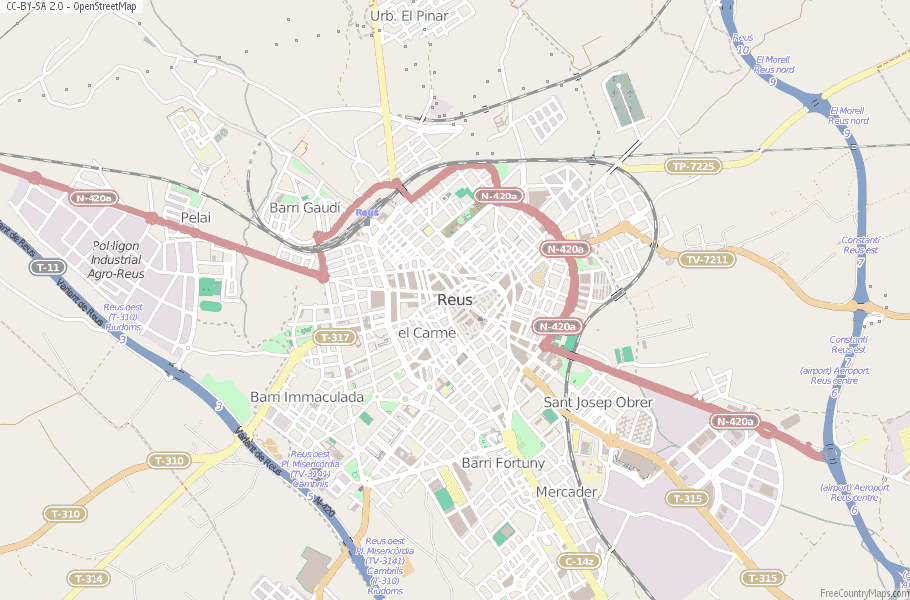 Reus Spain Map