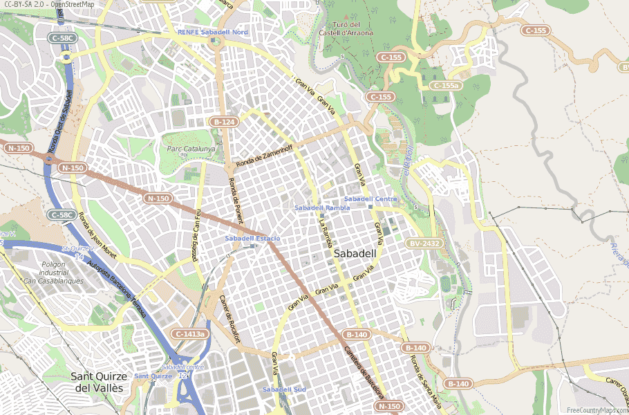 Sabadell Spain Map