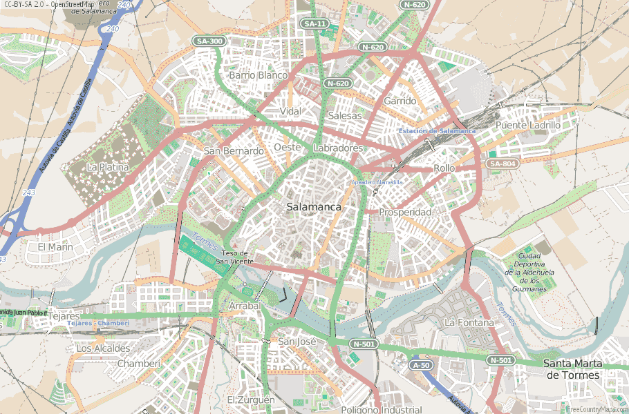 Salamanca Spain Map