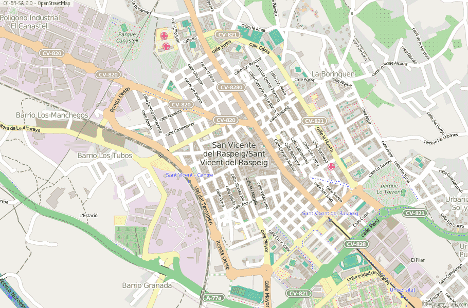 San Vicente del Raspeig/Sant Vicent del Raspeig Spain Map