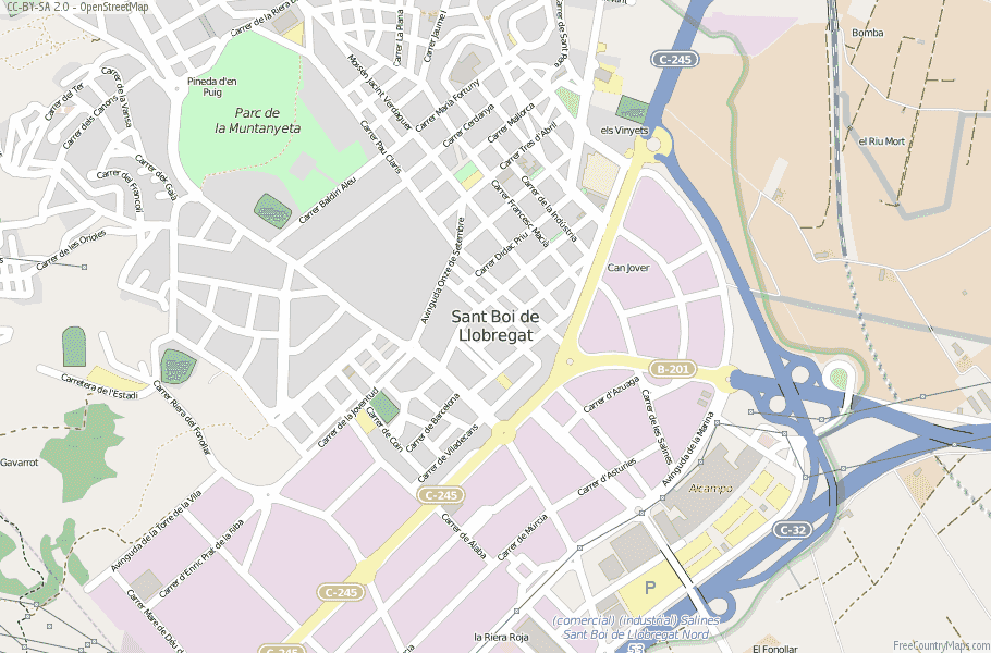 Sant Boi de Llobregat Spain Map