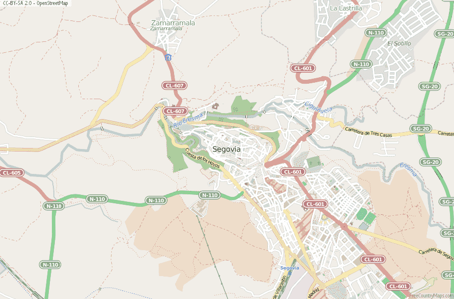 Segovia Spain Map