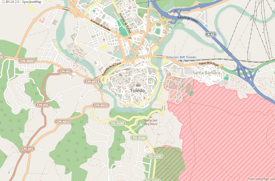 Toledo Spain Map