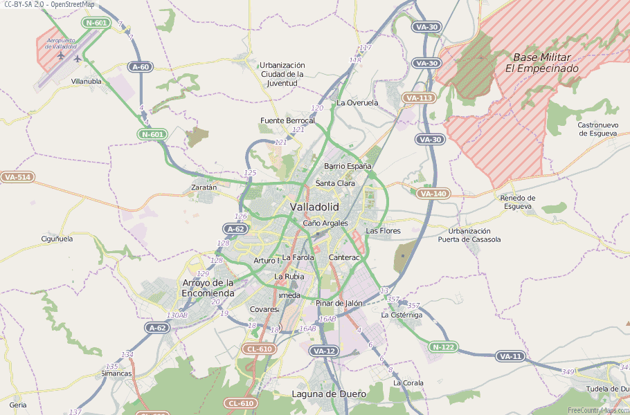 Valladolid Spain Map