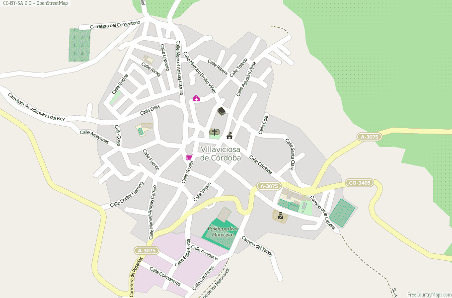 Villaviciosa de Córdoba Spain Map