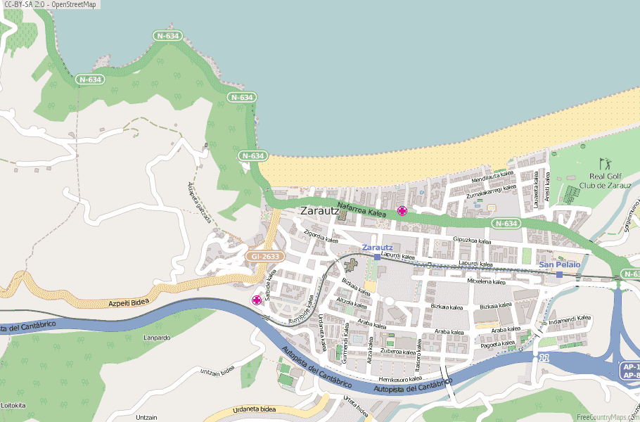Zarautz Spain Map