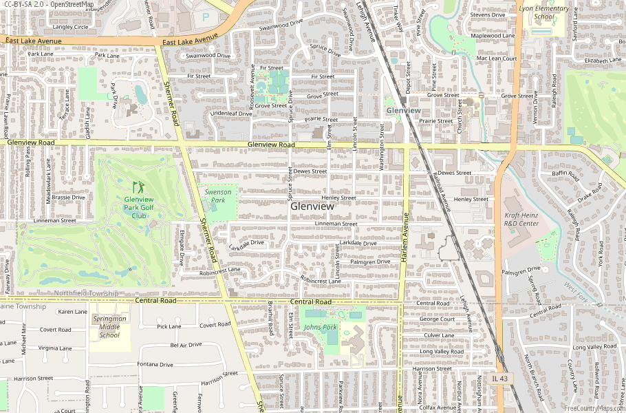 Glenview United States Map