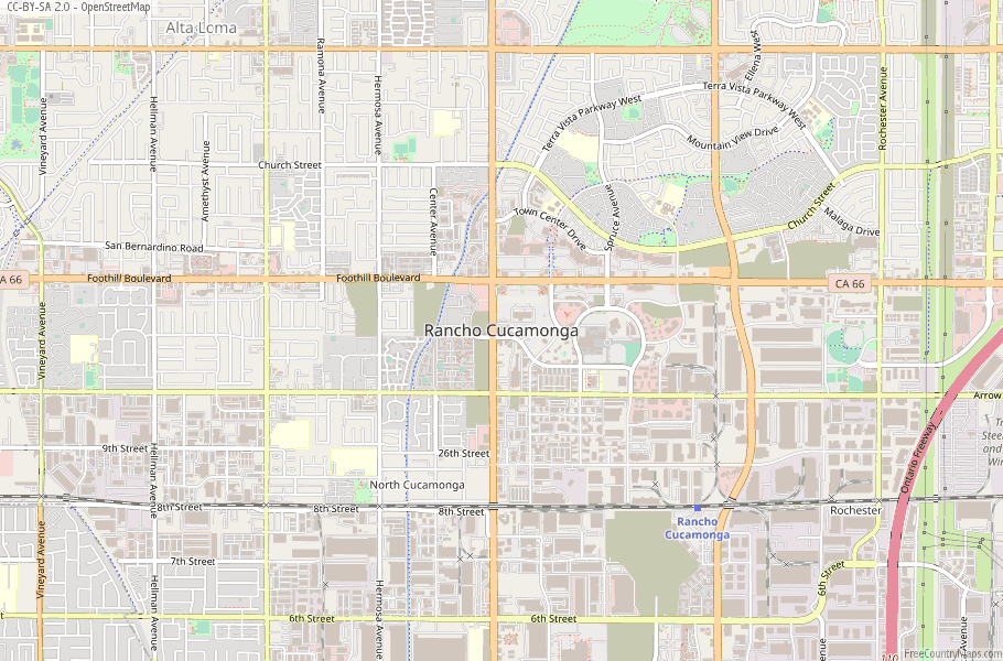 Rancho Cucamonga Map United States Latitude & Longitude Free Maps