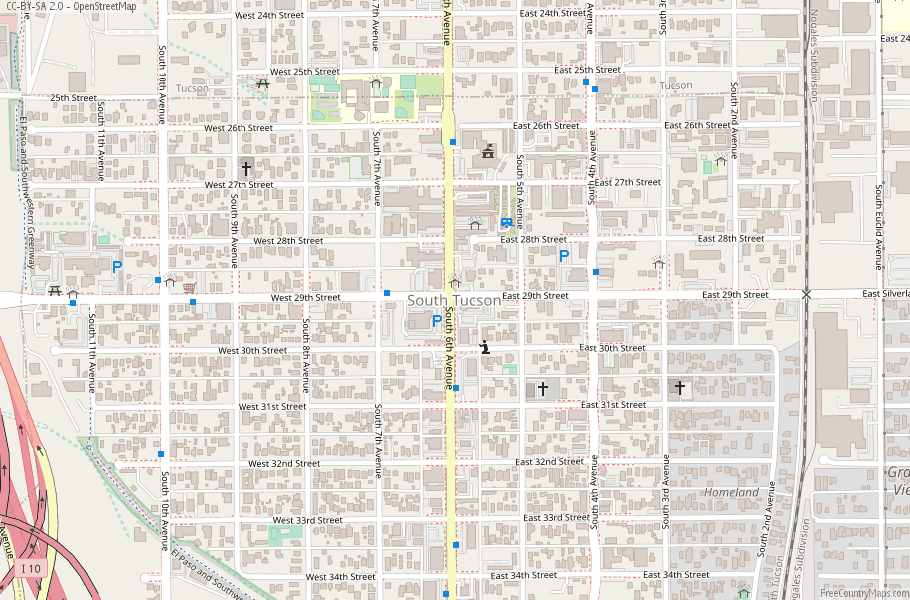 South Tucson Map United States Latitude & Longitude: Free Maps