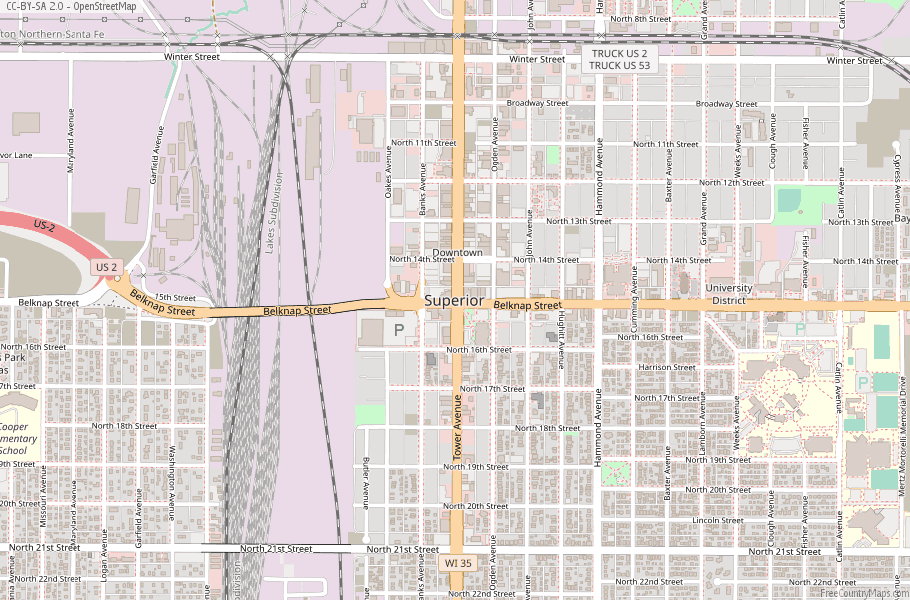 Superior Map United States Latitude & Longitude Free Maps