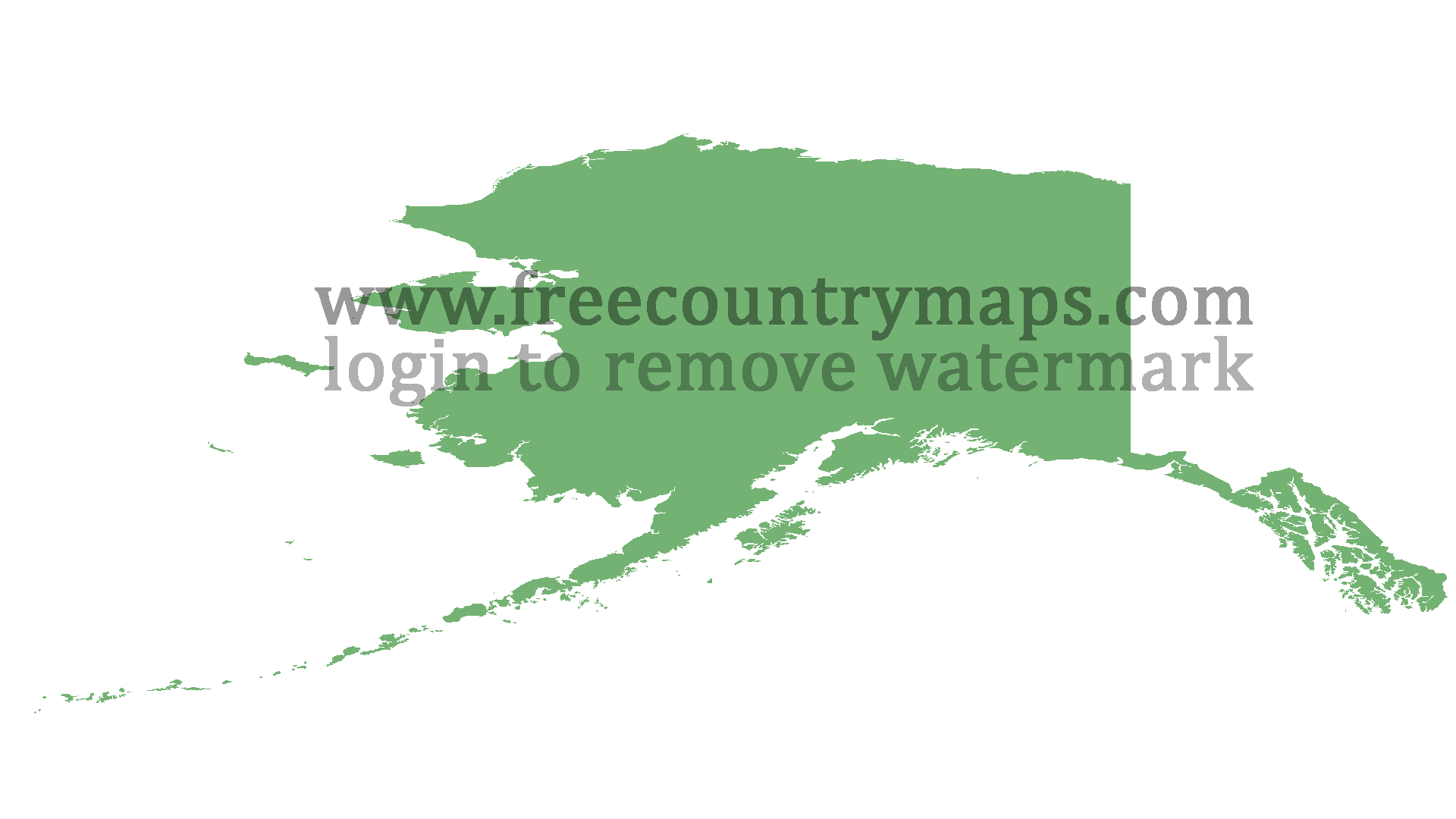 Blank Map of the State of Alaska in 1080p