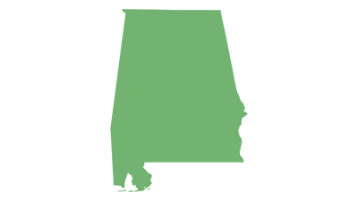 Blank Map of Alabama USA Blank Maps