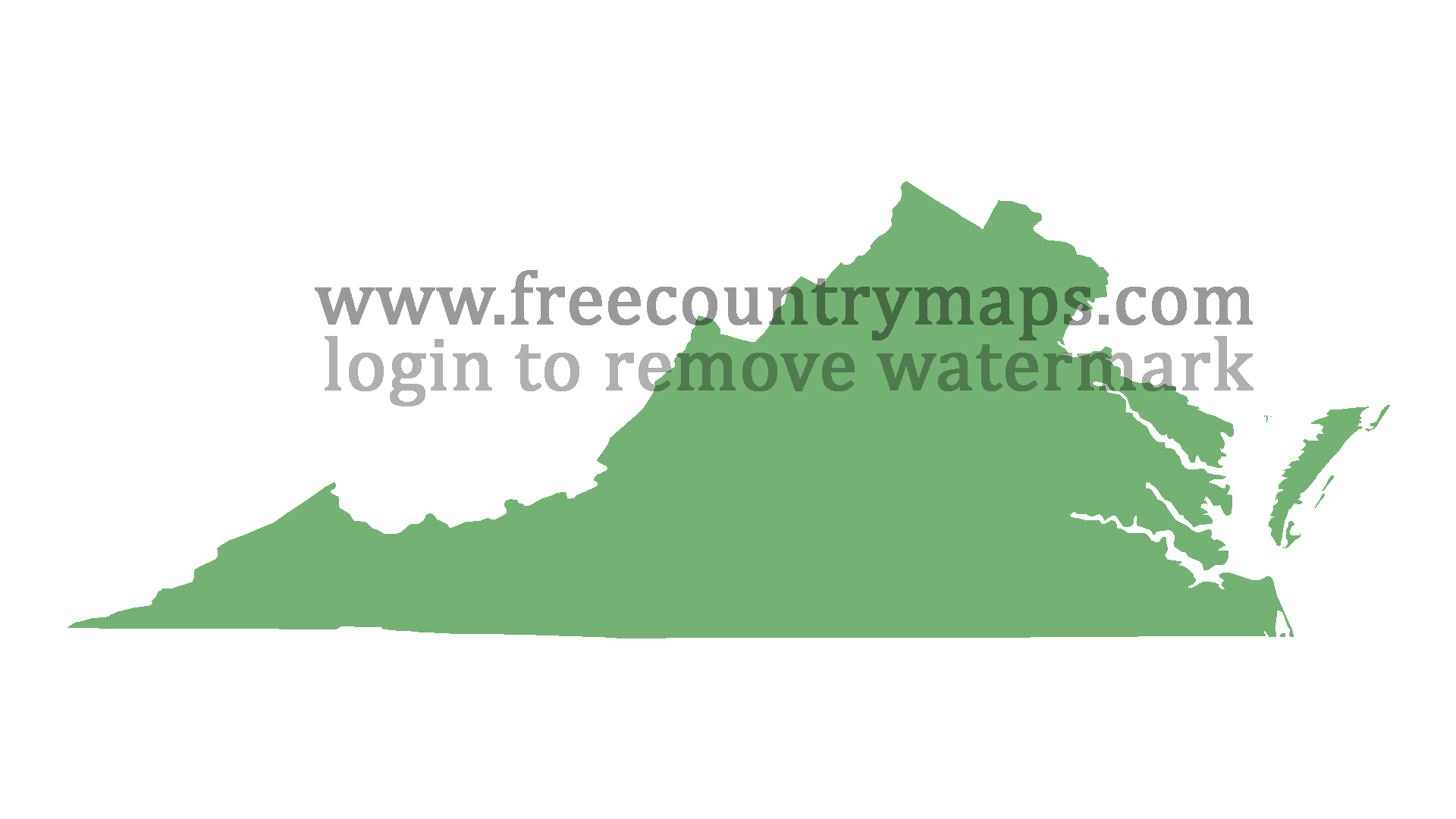 Blank Map of the State of Virginia in 1080p