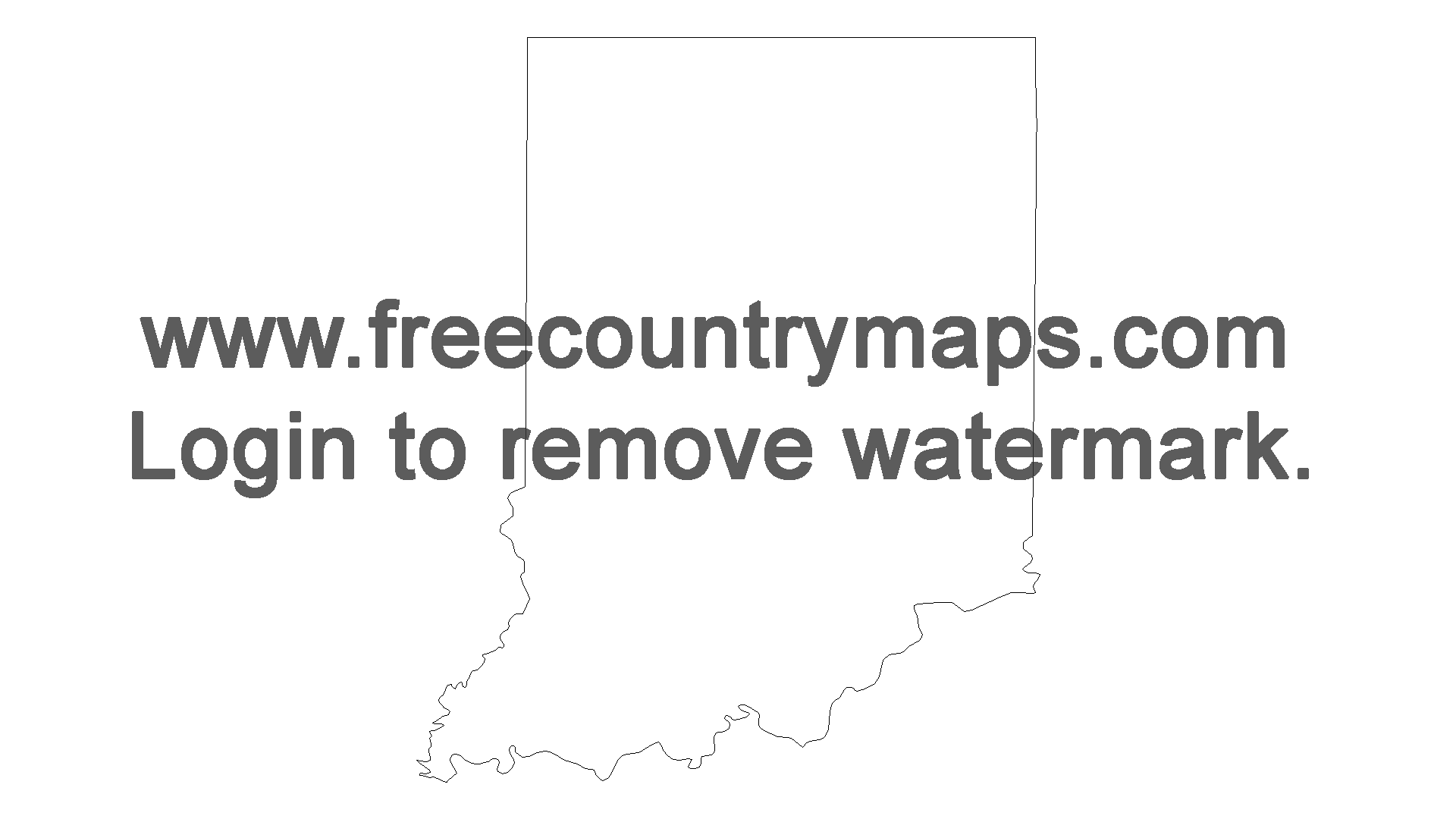Free Outline Map of the US State of Indiana