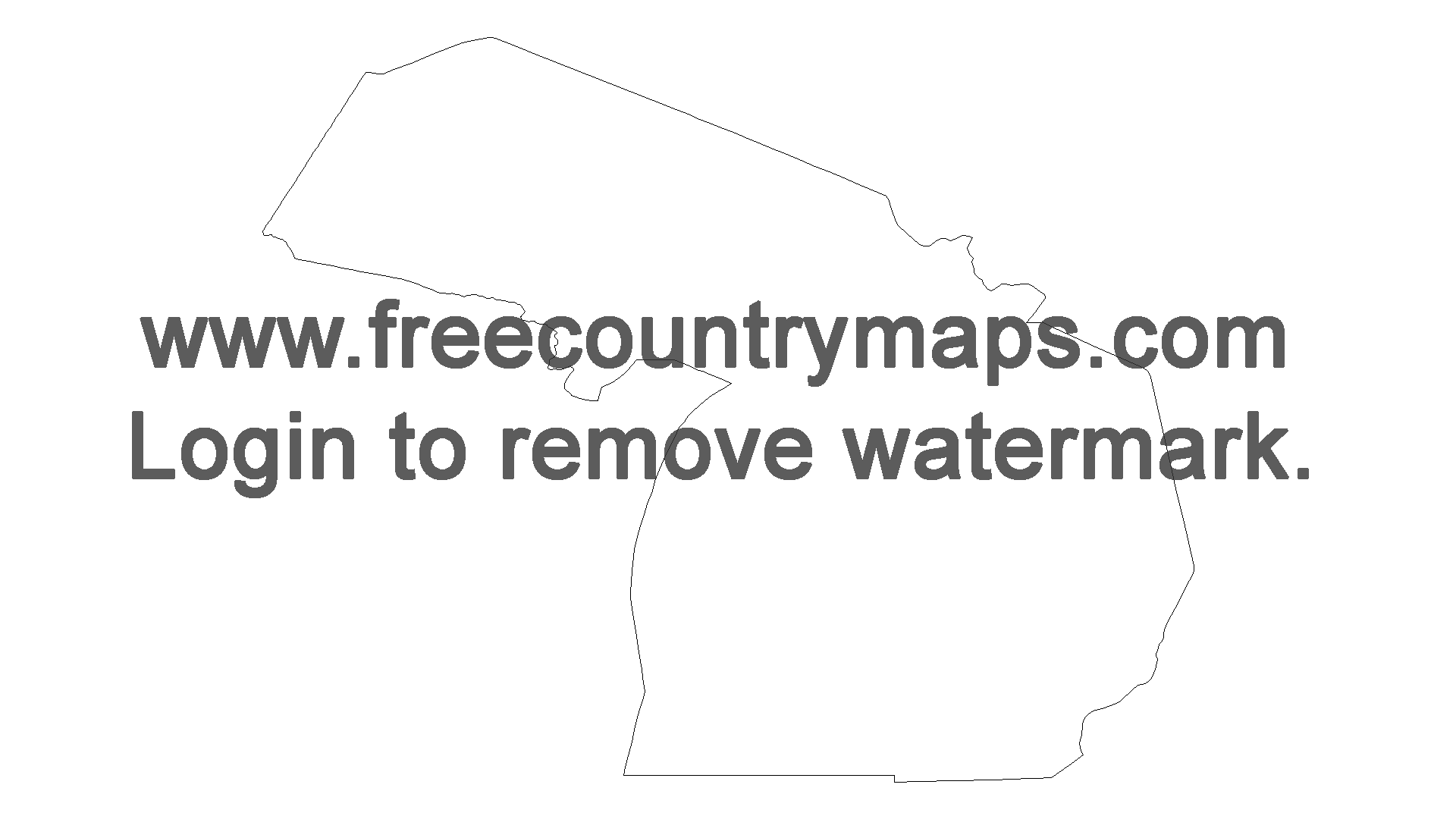 Free Outline Map of the US State of Michigan