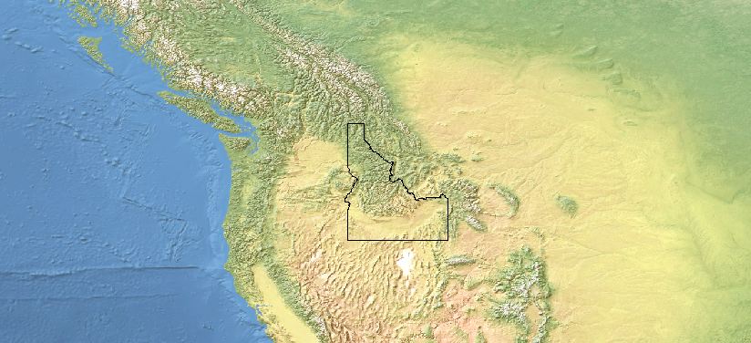 Idaho Outline Map