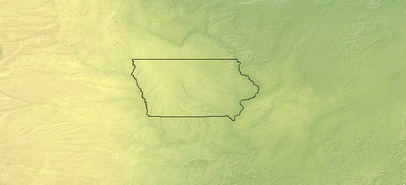 Iowa Outline Map