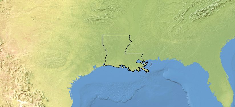 Louisiana Outline Map