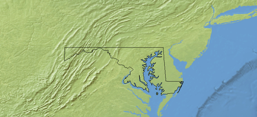 Maryland Outline Map