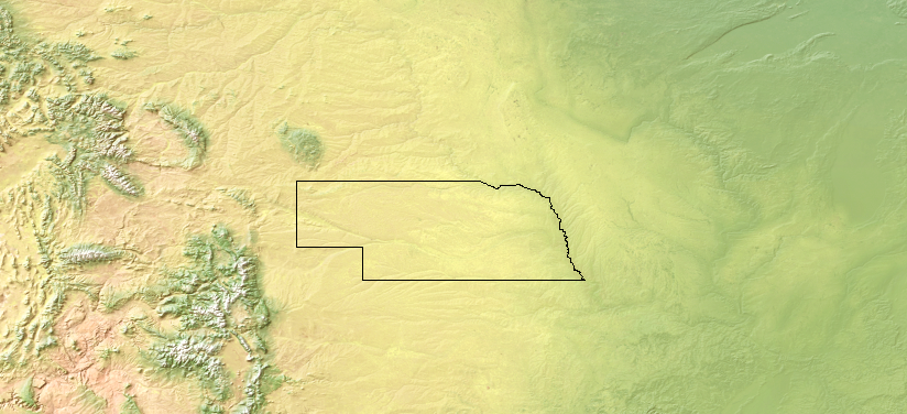Nebraska Outline Map