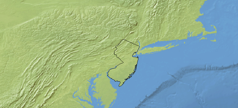 New Jersey Outline Map