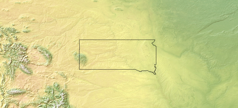 South Dakota Outline Map