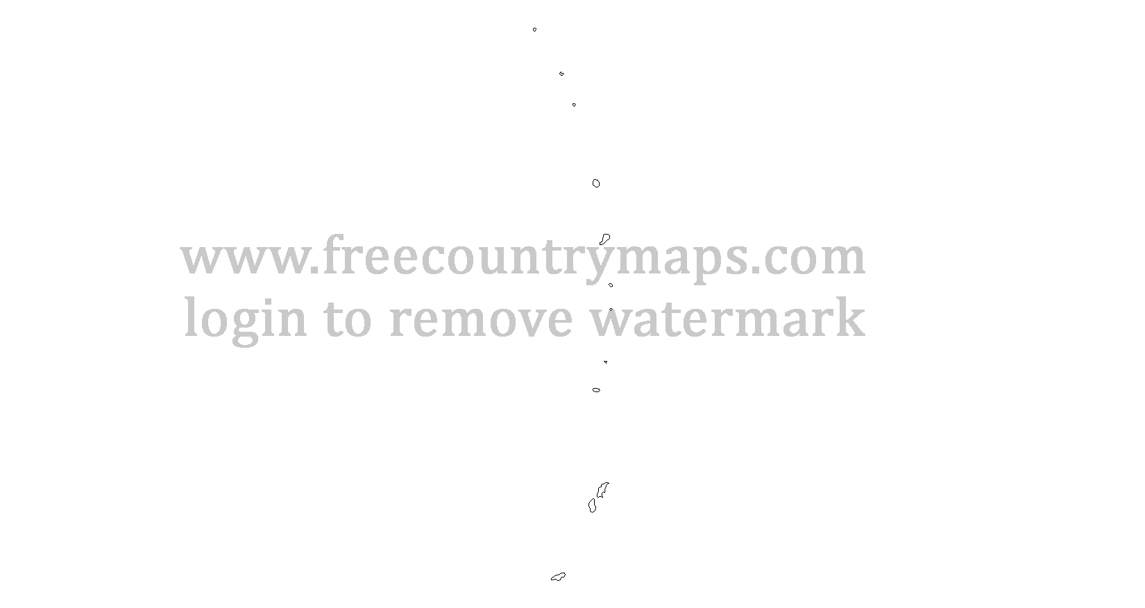 Northern Mariana Islands Outline Map : Mercator