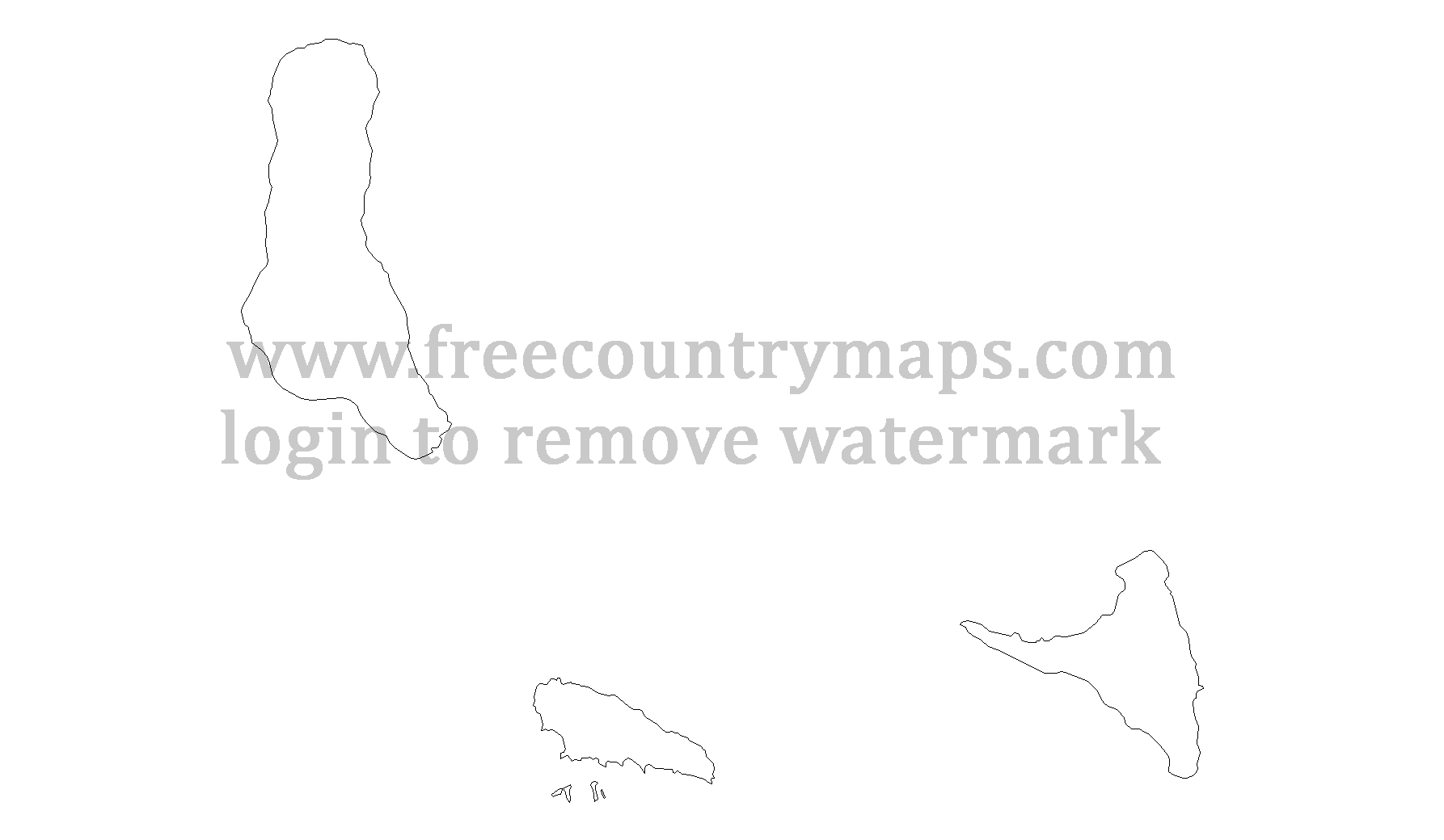 Outline Map of Comoros
