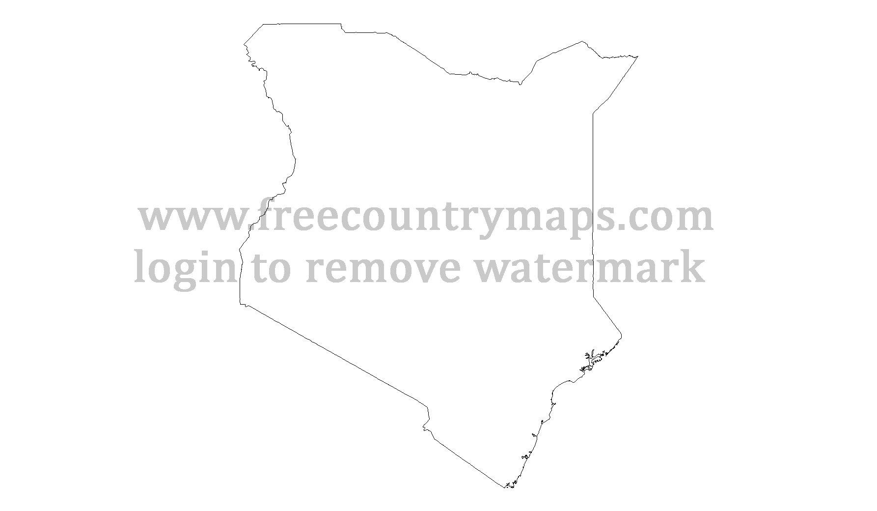 Outline Map of Kenya