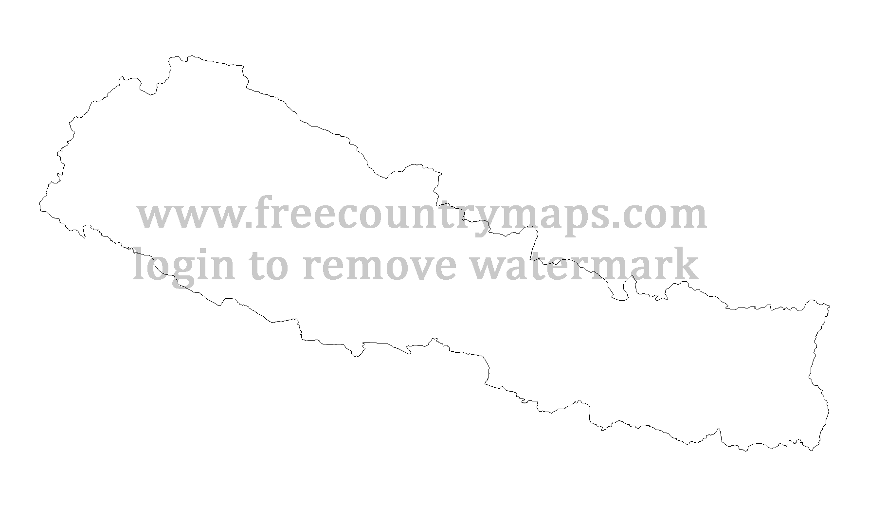 Outline Map of Nepal
