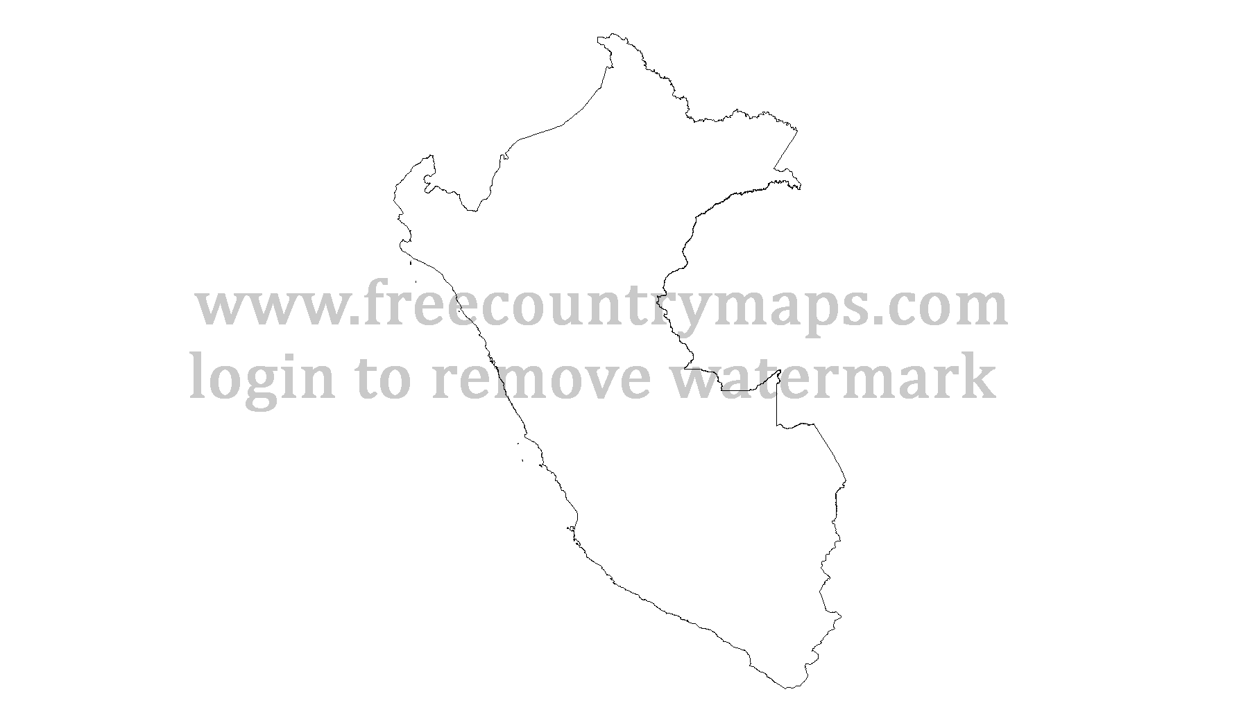 Outline Map of Peru