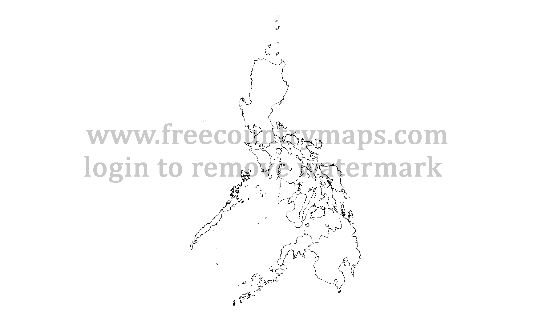 Outline Map of Philippines