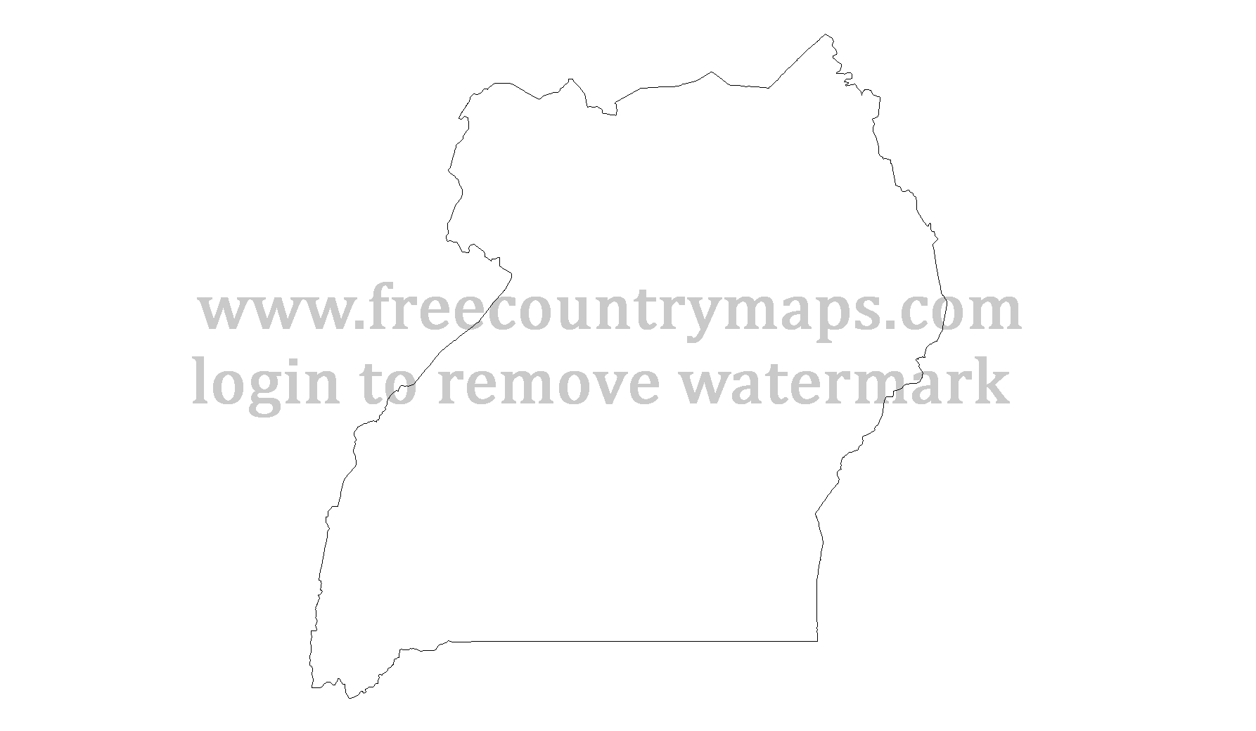 Outline Map of Uganda