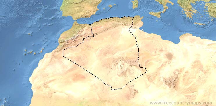 Algeria Map Outline