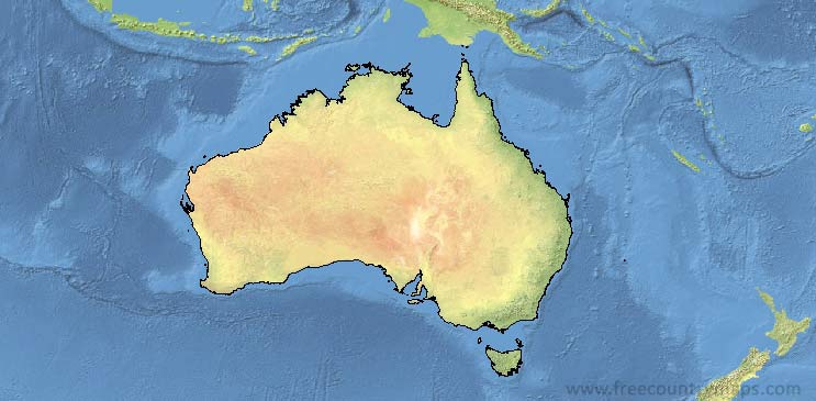 Australia Map Outline