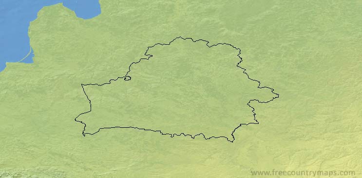 Belarus Map Outline