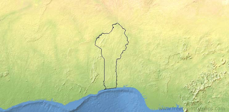Benin Map Outline