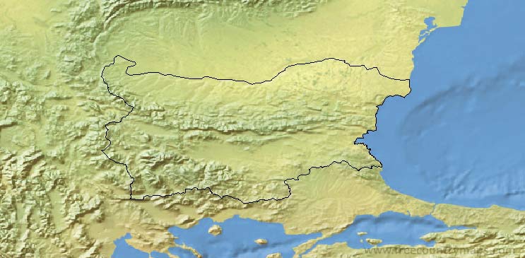 Bulgaria Map Outline