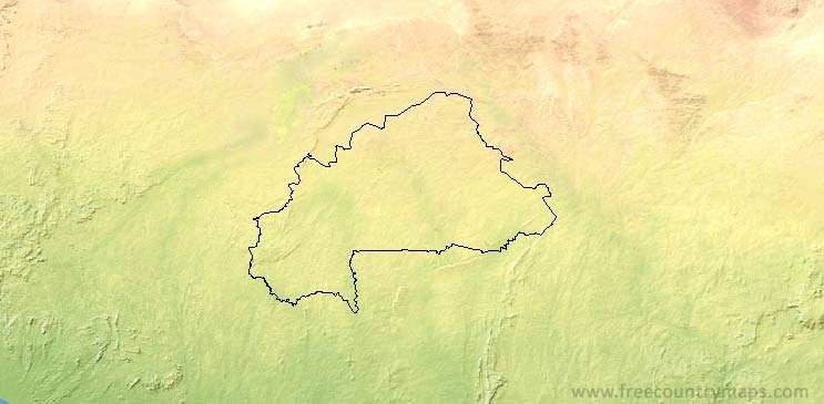 Burkina Faso Map Outline