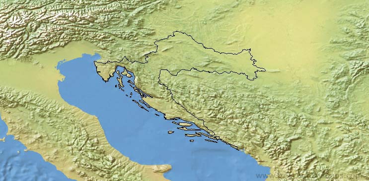 Croatia Map Outline