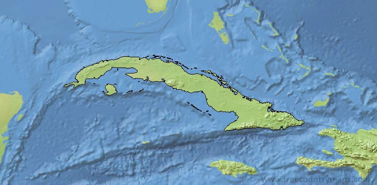 Cuba Map Outline