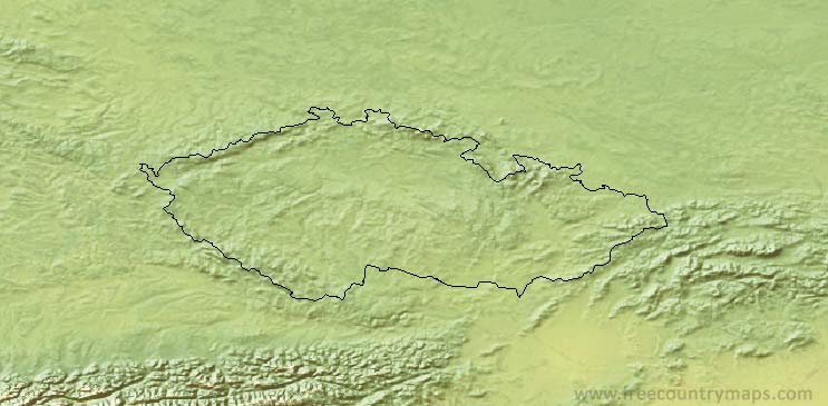 Czech Republic Map Outline