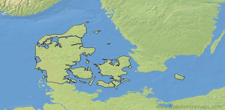 Denmark Map Outline