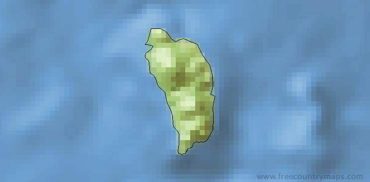 Dominica Map Outline