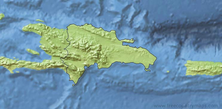 Dominican Republic Map Outline