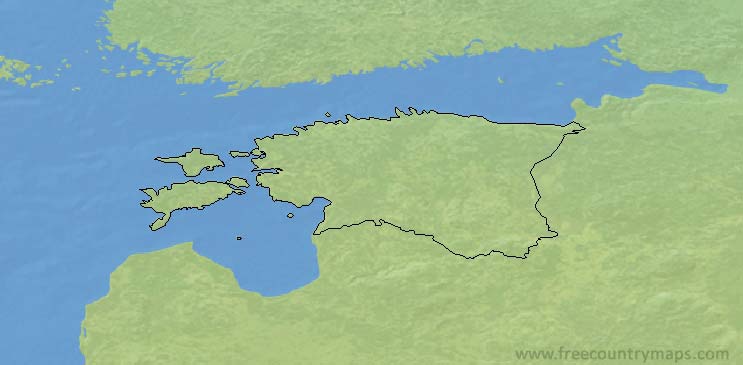 Estonia Map Outline